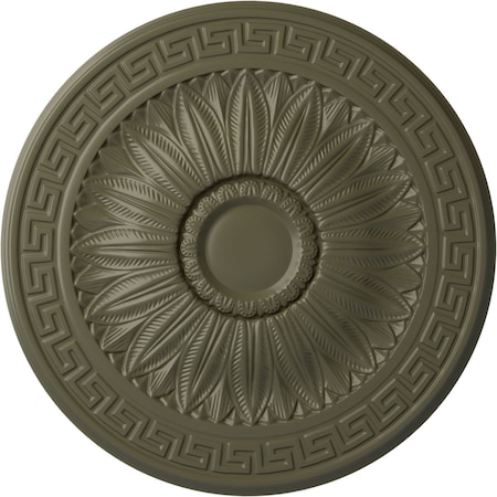 Ekena Millwork Randee Ceiling Medallion (Fits Canopies up to 3 7/8"), Hand-Painted Painted Turtle, 20"OD x 1 3/8"P CM20HAPTF